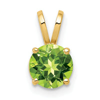 14k 6mm Peridot pendant-XP416PE