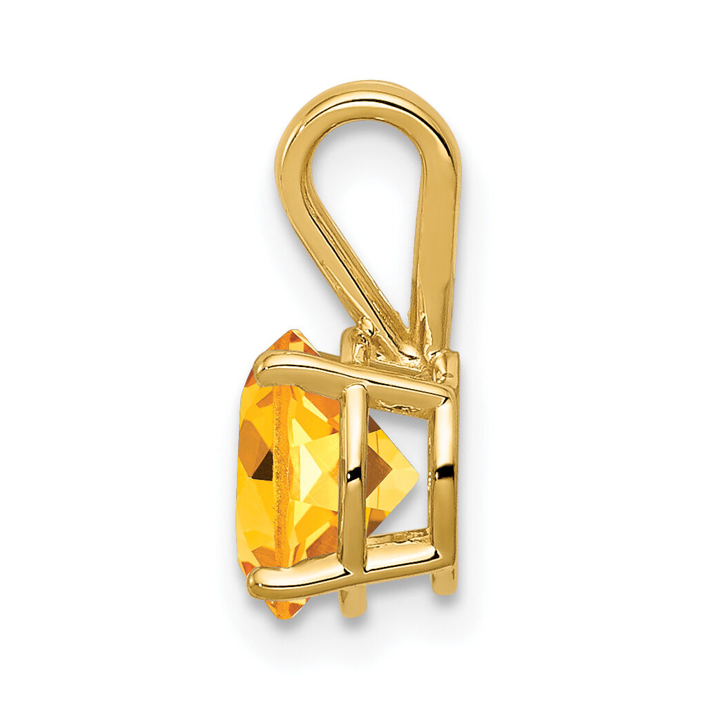 14k 7mm Citrine pendant-XP417CI