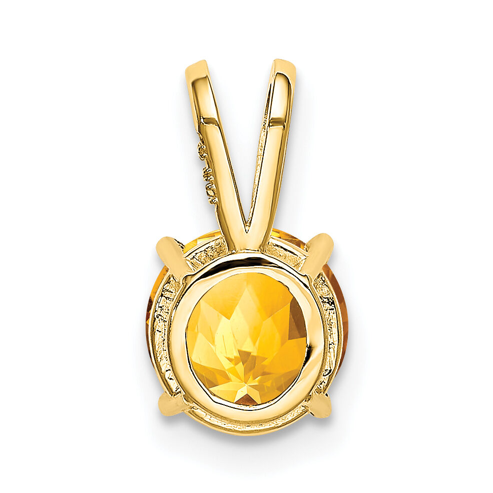 14k 7mm Citrine pendant-XP417CI