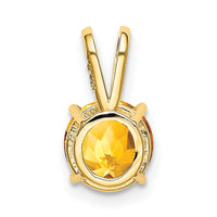 14k 7mm Citrine pendant-XP417CI