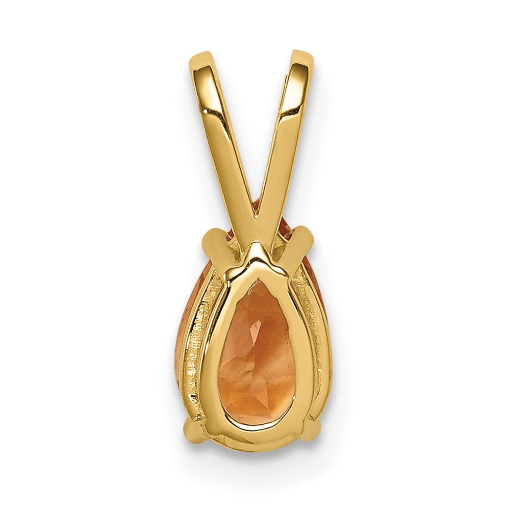 14k 8x5mm Pear Citrine pendant-XP425CI