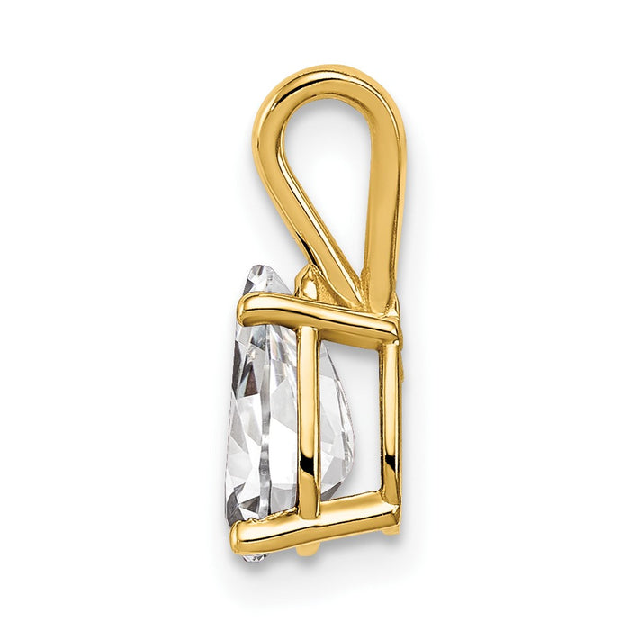 14k 8x5mm Pear Cubic Zirconia pendant-XP425CZ