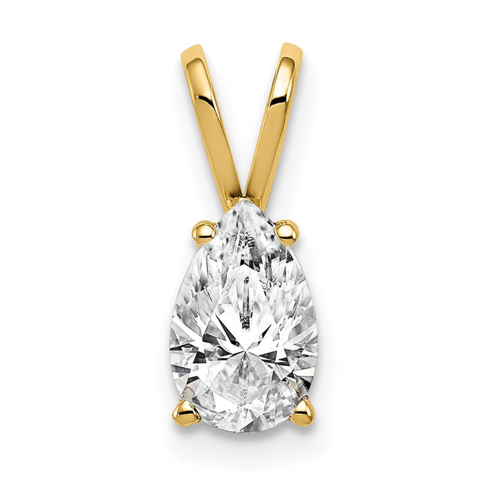 14k 8x5mm Pear Cubic Zirconia pendant-XP425CZ