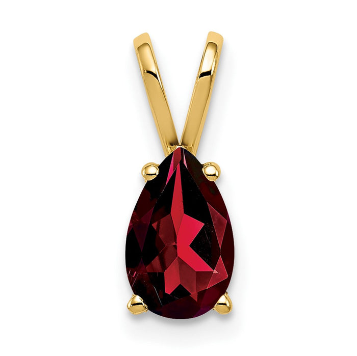 14k 8x5mm Pear Garnet pendant-XP425GA