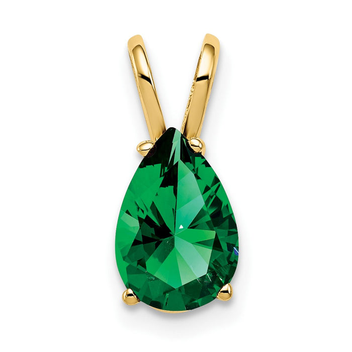 14k 9x6mm Pear Mount St. Helens pendant-XP426MS