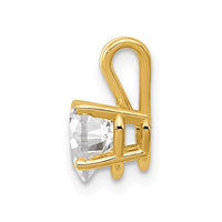 14k 6mm Heart Cubic Zirconia pendant-XP429CZ