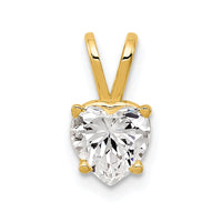 14k 6mm Heart Cubic Zirconia pendant-XP429CZ