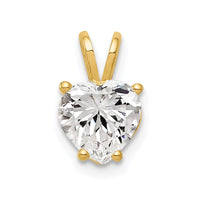 14k 7mm Heart Cubic Zirconia pendant-XP430CZ