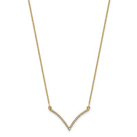 14ky Diamond V Necklace-XP5028A