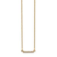 14ky Diamond Tiny Bar Necklace-XP5030VS