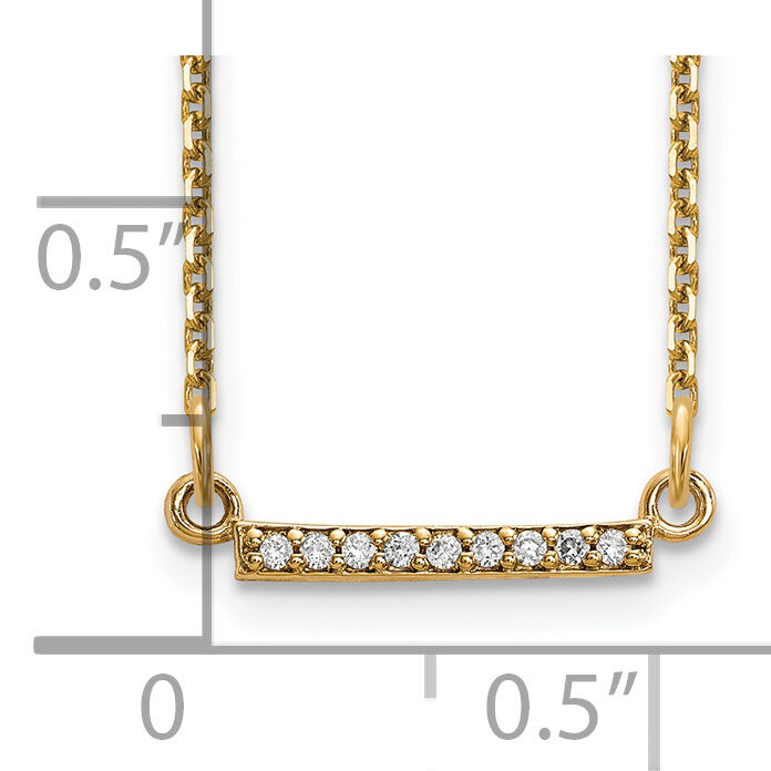 14ky Diamond Tiny Bar Necklace-XP5030VS