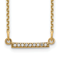 14ky Diamond Tiny Bar Necklace-XP5030VS