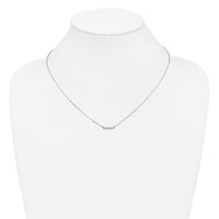 14k White Gold Diamond Tiny Bar Necklace-XP5030WA