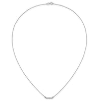 14k White Gold Diamond Tiny Bar Necklace-XP5030WA