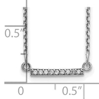 14k White Gold Diamond Tiny Bar Necklace-XP5030WA