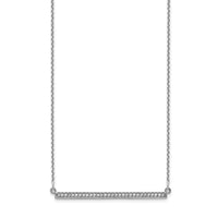 14k White Gold Diamond Bar Necklace-XP5031WA