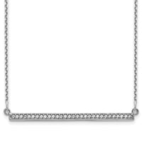 14k White Gold Diamond Bar Necklace-XP5031WA