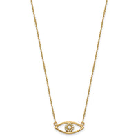 14k Small Necklace Diamond Evil Eye-XP5046A