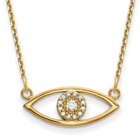 14k Small Necklace Diamond Evil Eye-XP5046A
