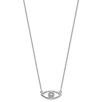14k White Gold Small Necklace Diamond Evil Eye-XP5046WA