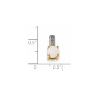14k Diamond and Opal Polished Pendant-XP5173OP