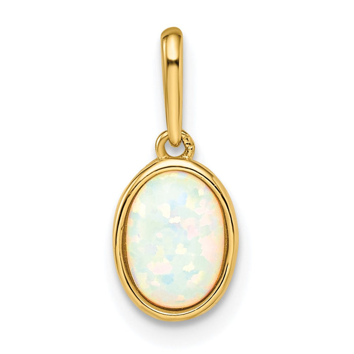 14k Lab Created Opal Pendant-XP5302OP
