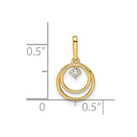 14K CZ Circle Pendant-XP5304CZ