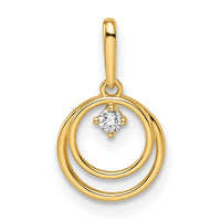 14K CZ Circle Pendant-XP5304CZ