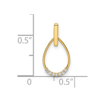 14k CZ Teardrop Pendant-XP5305CZ