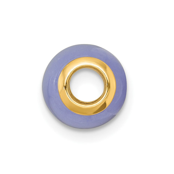 14K Polished Lavender Jade Oval Bead Slide Pendant-XP5310