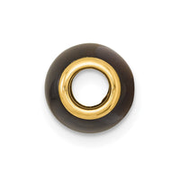 14K Polished Tiger's Eye Oval Bead Slide Pendant-XP5311