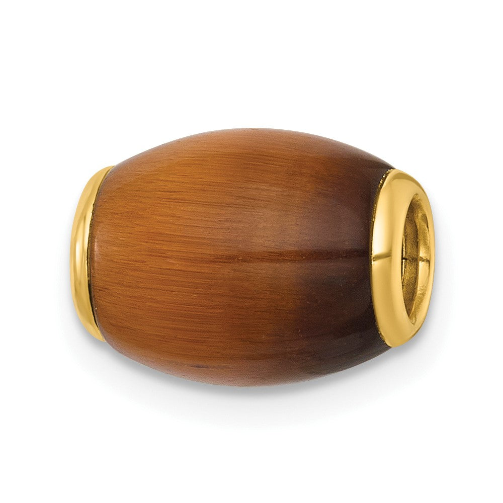 14K Polished Tiger's Eye Oval Bead Slide Pendant-XP5311