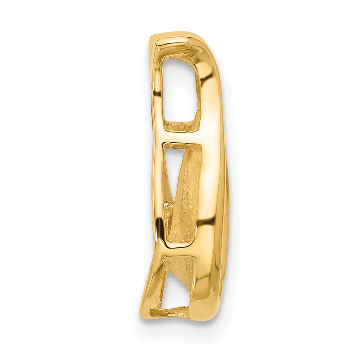 14k Holds 3.4mm Stone, Teardrop Shape Chain Slide Mounting-XP669