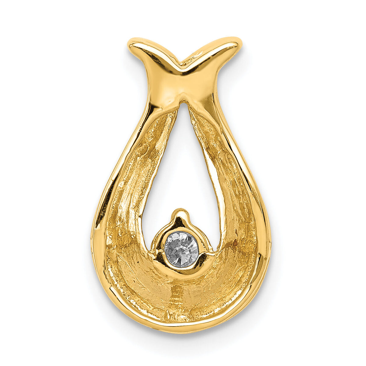 14k 3.4mm A Diamond Teardrop Shape Chain Slide-XP669A