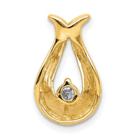 14k 3.4mm A Diamond Teardrop Shape Chain Slide-XP669A