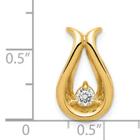14k 3.4mm A Diamond Teardrop Shape Chain Slide-XP669A