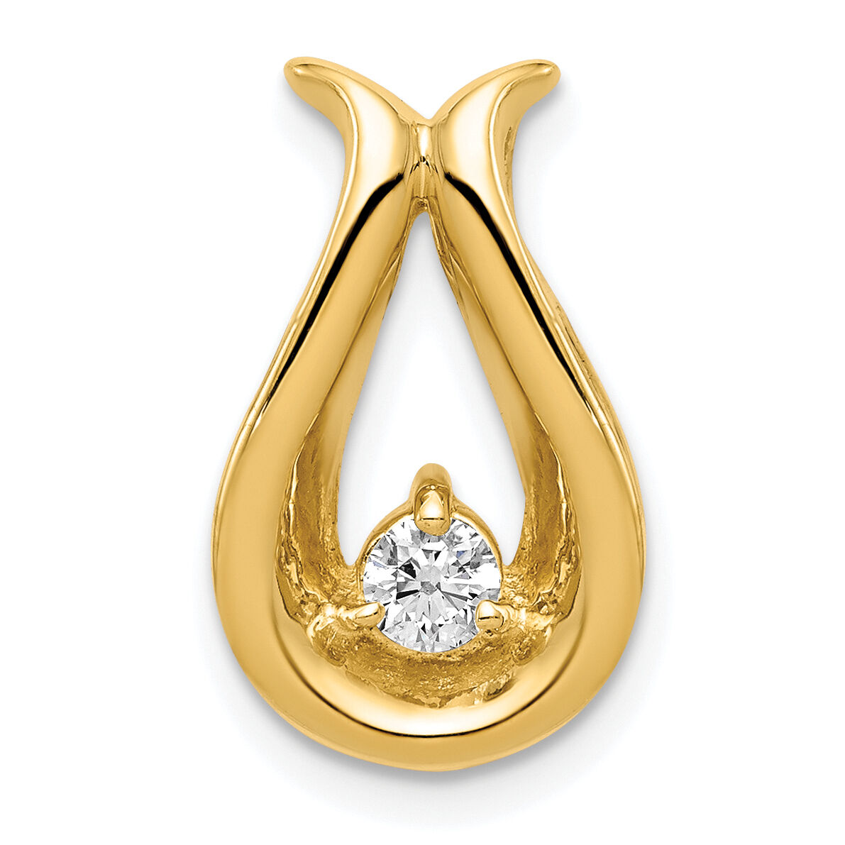 14k 3.4mm A Diamond Teardrop Shape Chain Slide-XP669A