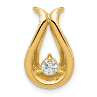 14k 3.4mm A Diamond Teardrop Shape Chain Slide-XP669A