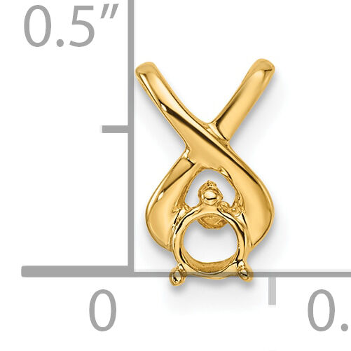 14k Holds 2.9mm Stone, Chain Slide Mounting-XP686