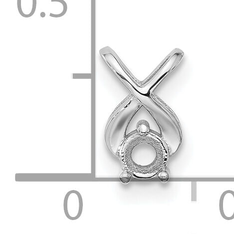 14k White Gold Holds 2.9mm Stone, Chain Slide Mounting-XP686W