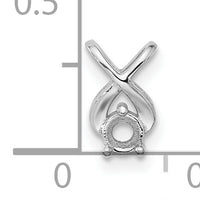 14k White Gold Holds 2.9mm Stone, Chain Slide Mounting-XP686W