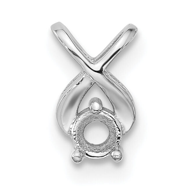 14k White Gold Holds 2.9mm Stone, Chain Slide Mounting-XP686W