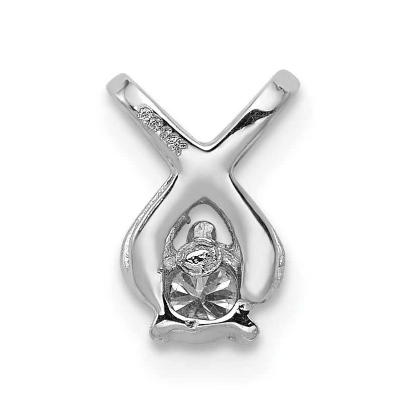 14k White Gold 2.9mm A Diamond Chain Slide-XP686WA