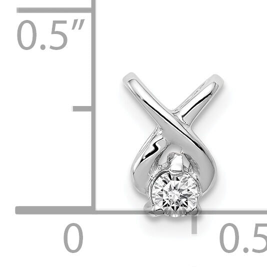 14k White Gold 2.9mm AA Diamond Chain Slide-XP686WAA