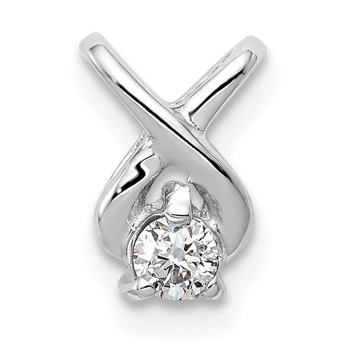 14k White Gold 2.9mm A Diamond Chain Slide-XP686WA