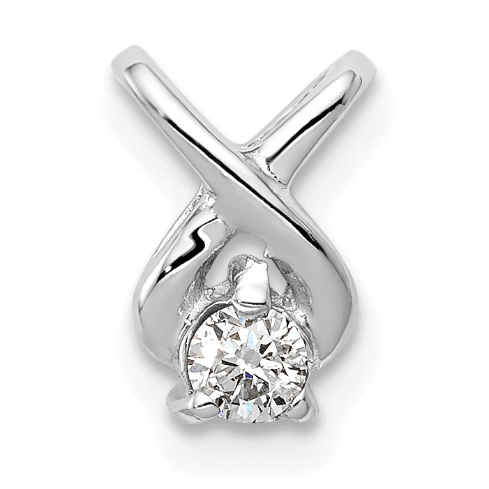 14k White Gold 2.9mm AA Diamond Chain Slide-XP686WAA