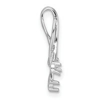 14k White Gold Holds 3-1.6mm Stone Twisted Chain Slide Mounting-XP893