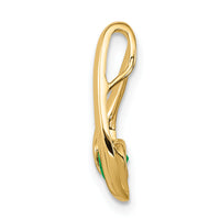 14k 4mm Emerald pendant-XP948E