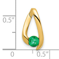 14k 4mm Emerald pendant-XP948E