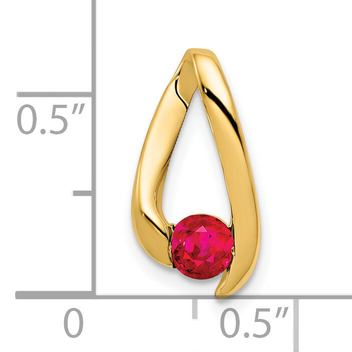 14k 4mm Ruby Pendant-XP948R